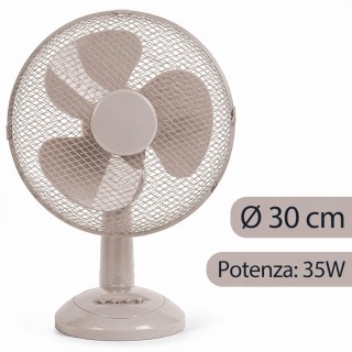 BAKAJI Επιτραπέζιος Ανεμιστήρας Διαμέτρου 30cm, Ισχύς 35W, Χρώμα Σα...