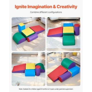 VEVOR Παιχνίδια Αναρρίχησης: 5 Τεμάχια Αφρώδη Μπλοκ για Νήπια και Π... VEVOR Παιχνίδια Αναρρίχησης: 5 Τεμάχια Αφρώδη Μπλοκ για Νήπια και Π...