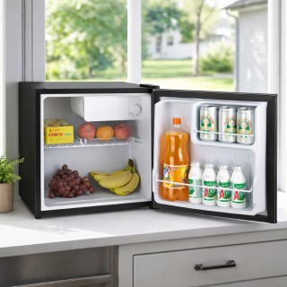 BAKAJI Μίνι Ψυγείο 45 Λίτρων για Ξενοδοχεία & Γραφεία - Μαύρο, 50 ε...