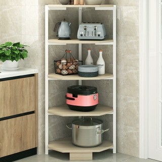 BAKAJI Γωνιακή Ραφιέρα 5 Ραφιών Μέταλλο Ξύλο Βιβλιοθήκη Γωνίας Πολ... BAKAJI Γωνιακή Ραφιέρα 5 Ραφιών Μέταλλο Ξύλο Βιβλιοθήκη Γωνίας Πολ...