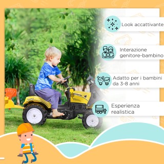 HOMCOM Εκσκαφέας με Πεντάλ για Παιδιά από 3 Ετών με Μπροστινό Φτυάρ... HOMCOM Εκσκαφέας με Πεντάλ για Παιδιά από 3 Ετών με Μπροστινό Φτυάρ...