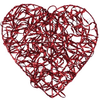 Galileo Καρδιά φωτεινή για εξώπορτα 30 εκ. από ρατάν και μέταλλο Sa...