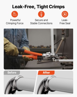 VEVOR Σετ Υδραυλικής Πρέσας Σωλήνων για Επισκευές & Εγκαταστάσεις (... VEVOR Σετ Υδραυλικής Πρέσας Σωλήνων για Επισκευές & Εγκαταστάσεις (...