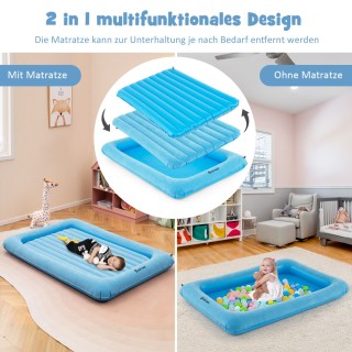 Costway Φουσκωτό παιδικό κρεβάτι με ηλεκτρική αντλία & τσάντα μετα... Costway Φουσκωτό παιδικό κρεβάτι με ηλεκτρική αντλία & τσάντα μετα...