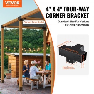 Σετ Βαρέων Βάσεων VEVOR 101x101mm για Πέργκολες (2τμχ) LPJJST2PCS4... Σετ Βαρέων Βάσεων VEVOR 101x101mm για Πέργκολες (2τμχ) LPJJST2PCS4...