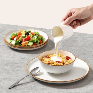 VEVOR Σετ Δείπνου 12 Τεμαχίων Κεραμικά Πιάτα και Μπολ για 4 Άτομα Λ... VEVOR Σετ Δείπνου 12 Τεμαχίων Κεραμικά Πιάτα και Μπολ για 4 Άτομα Λ...