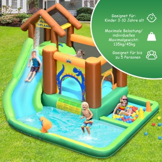 Costway φουσκωτό κάστρο νεροτσουλήθρας με φυσητήρα και τσουλήθρα 36...