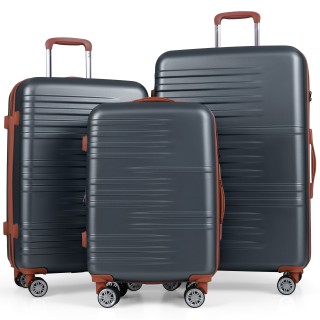 Costway Σετ Βαλίτσες 3 Τεμαχίων Σκληρού Κελύφους με Κλειδαριά TSA, ...