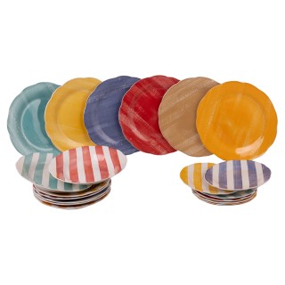 Villa DEste  Σετ πιάτων 18 τεμαχίων από πορσελάνη, 6 θέσεις τραπεζι...