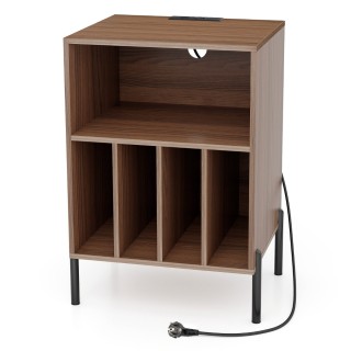 Costway Βάση Πικάπ με Σταθμό Φόρτισης & Ράφι & 4 Διαχωριστικά για Δ...