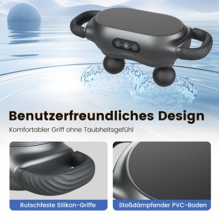 Costway Πολυλειτουργικό Μασάζ με 3 Κεφαλές και Ρυθμιζόμενη Ένταση γ...