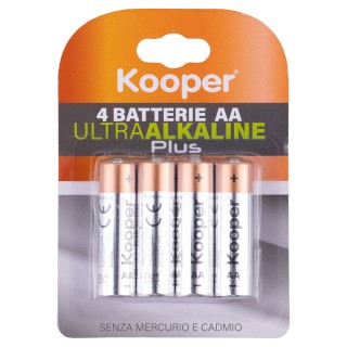 Kooper Σετ 4 Αλκαλικές Μπαταρίες AA 1.5V Kooper 2169801 Kooper Σετ 4 Αλκαλικές Μπαταρίες AA 1.5V Kooper 2169801
