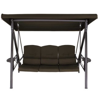 BAKAJI  Κούνια Κήπου Ίμπιζα 3 Θέσεων με Σκίαστρο Μαξιλάρια και Πτυσ...