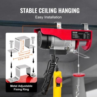 Ηλεκτρικός Γερανός VEVOR, 250kg, 220V, 40ft, Χαλύβδινο Συρματόσχοιν... Ηλεκτρικός Γερανός VEVOR, 250kg, 220V, 40ft, Χαλύβδινο Συρματόσχοιν...