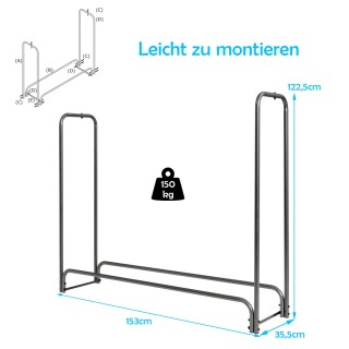 Costway Εξωτερική Μεταλλική Ραφιέρα Καυσόξυλων με Αδιάβροχη Κάλυψη ... Costway Εξωτερική Μεταλλική Ραφιέρα Καυσόξυλων με Αδιάβροχη Κάλυψη ...