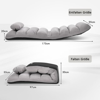 Πενταπλά Ρυθμιζόμενη Ξαπλώστρα με Πλάτη Αναδιπλούμενη Πολυθρόνα Χαλ...