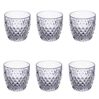 Villa DEste  Σετ 6 ποτήρια νερού 350 ml από γυαλί Diamond Balloom 5...