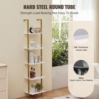 VEVOR Ράφι Βιομηχανικού Στυλ 5 Επιπέδων 39.6x30cm Τοίχου Χρυσό Λευ... VEVOR Ράφι Βιομηχανικού Στυλ 5 Επιπέδων 39.6x30cm Τοίχου Χρυσό Λευ...