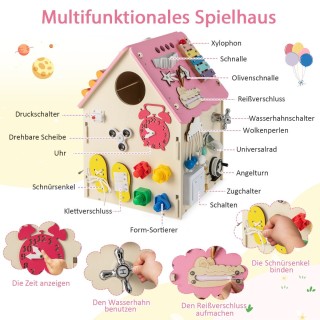 Costway Πολυλειτουργικό Παιχνιδόσπιτο Δραστηριοτήτων για Παιδιά TM1... Costway Πολυλειτουργικό Παιχνιδόσπιτο Δραστηριοτήτων για Παιδιά TM1...