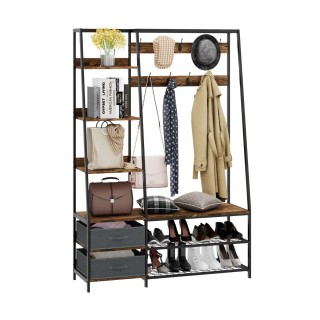 Costway  Πολυλειτουργική Ντουλάπα Διαδρόμου με Ράφια, Κομότες και Π...