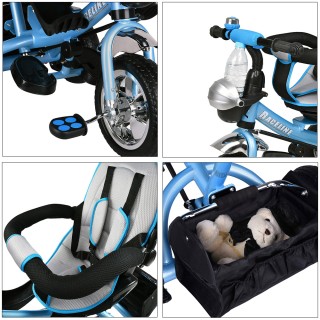 Πολυλειτουργικό παιδικό τρίκυκλο σε μπλε χρώμα 108229 Spielwerk Πολυλειτουργικό παιδικό τρίκυκλο σε μπλε χρώμα 108229 Spielwerk