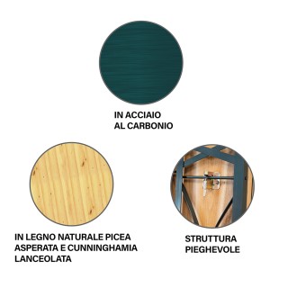 Galileo Πάγκος μπιραρίας με 2 πάγκους από ξύλο και ανθρακούχο ατσάλ... Galileo Πάγκος μπιραρίας με 2 πάγκους από ξύλο και ανθρακούχο ατσάλ...