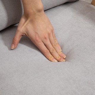 HOMCOM Μοντέρνα Πολυθρόνα με Βελούδινη Ταπετσαρία και Ξύλινη Κατασκ...