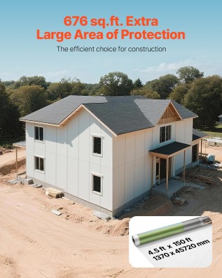 VEVOR Ανθεκτικό Υλικό Κάλυψης 4.5x150 ft – Στεγανή Λύση πολλαπλών χ...