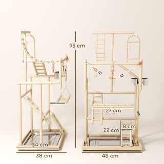 PawHut Ορθοστάτης για Παπαγάλους με Παιχνίδια, Σκάλες, Αλυσίδες, Μπ... PawHut Ορθοστάτης για Παπαγάλους με Παιχνίδια, Σκάλες, Αλυσίδες, Μπ...