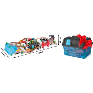 Ξύλινο Τρενάκι Πόλη 100 τεμάχια για 3+ Ετών RK-879 Ricokids Ξύλινο Τρενάκι Πόλη 100 τεμάχια για 3+ Ετών RK-879 Ricokids