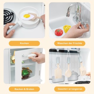 Costway  Παιδική Κουζίνα Παιχνιδιού με Ρεαλιστικό Σχεδιασμό και Αξε...