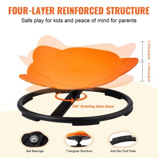 Παιδική Περιστρεφόμενη Καρέκλα Ελέφαντας Πορτοκαλί 100 Kg VEVOR ETZ...