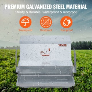Αυτόματη Ταΐστρα Κοτόπουλων VEVOR, Χωρητικότητα 25 lbs, Γαλβανισμέν...