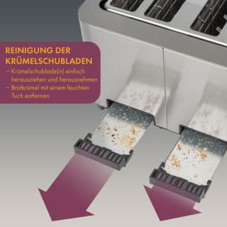 Φρυγανιέρα 4 Θέσεων 1500W Inox PC-TA1252 Profi Cook