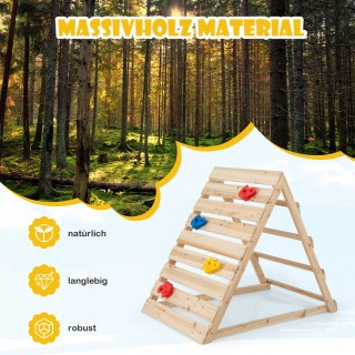 Costway  Ξύλινη Τριγωνική Αναρριχητική Κατασκευή για Παιδιά TP10205