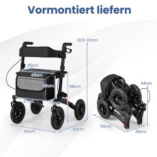 Costway Πτυσσόμενος Περιπατητήρας Αλουμινίου για Ηλικιωμένους με Δι... Costway Πτυσσόμενος Περιπατητήρας Αλουμινίου για Ηλικιωμένους με Δι...