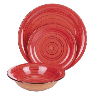 Galileo Σετ πιάτων 12 τεμαχίων σε χειροποίητη ζωγραφιστή πέτρα για ...