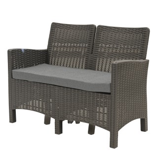 Galileo Σετ κήπου 4 θέσεων με γκρι μαξιλάρια από πλαστικό PP με εφέ...