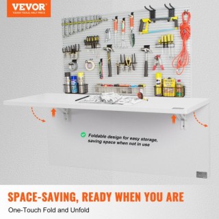 Πτυσσόμενο Επιτοίχιο Γραφείο 120 x 50 x 20,2 cm Λευκό BGSGZZPMBHB4V...