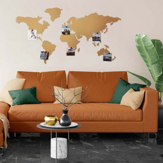 BAKAJI Αυτοκόλλητος Πίνακας Ανακοινώσεων από Φελλό σε Σχήμα Παγκόσ... BAKAJI Αυτοκόλλητος Πίνακας Ανακοινώσεων από Φελλό σε Σχήμα Παγκόσ...