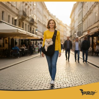 Purlov Τσάντα Μεταφοράς Κατοικιδίων με Ζώνη Ασφαλείας 26671