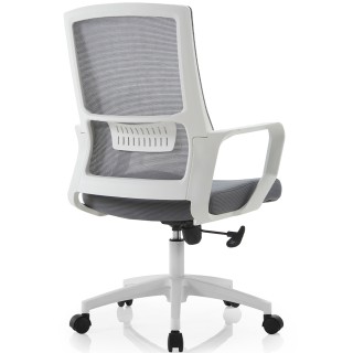 Shally Dogan  Γκρι Καρέκλα Γραφείου με Λευκή Δομή Πολυθρόνα για Γρα...