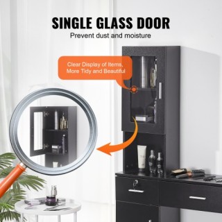 Σταθμός Κομμωτηρίου VEVOR, Μαύρος, με Ντουλάπι, Ράφια & Συρτάρια S... Σταθμός Κομμωτηρίου VEVOR, Μαύρος, με Ντουλάπι, Ράφια & Συρτάρια S...