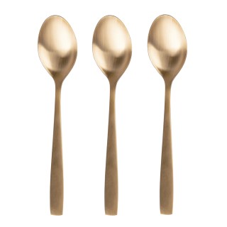 Galileo Σετ 3 Ματ Χρυσαφί Κουτάλια από Ανοξείδωτο Χάλυβα 180 Manhat...