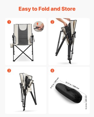 VEVOR Πτυσσόμενη Καρέκλα Camping Υψηλής Πλάτης, Διαστάσεις 22.83 x ... VEVOR Πτυσσόμενη Καρέκλα Camping Υψηλής Πλάτης, Διαστάσεις 22.83 x ...