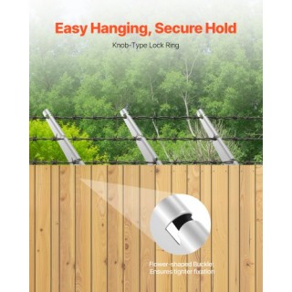 VEVOR Επέκταση Ύψους Στύλου Φράχτη 31 cm με Επιφάνεια Στήριξης (Σετ...