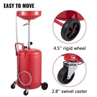 VEVOR Φορητή Δεξαμενή Αποστράγγισης Λαδιού 20 Γαλονιών με Ρυθμιζόμε...