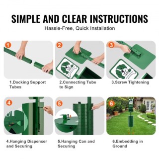 VEVOR Σταθμός Απορριμμάτων Σκύλου 11.5 Γαλόνια με 600 Σακούλες GF... VEVOR Σταθμός Απορριμμάτων Σκύλου 11.5 Γαλόνια με 600 Σακούλες GF...