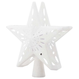 BAKAJI  Προβολέας LED για Χριστουγεννιάτικο Δέντρο Σχήμα Αστέρι Λευ...