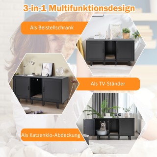 Costway Ντουλάπα Γάτας για Λεβοθήκη με Ξύσιμο & 2 Πόρτες & Είσοδο 1... Costway Ντουλάπα Γάτας για Λεβοθήκη με Ξύσιμο & 2 Πόρτες & Είσοδο 1...